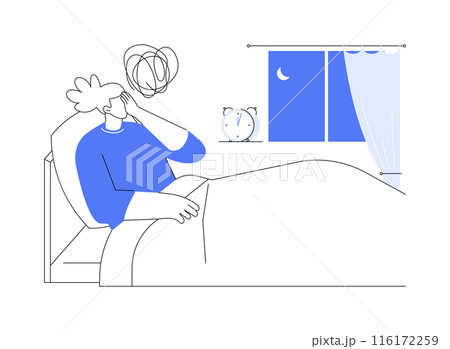 Insomnia abstract concept vector illustration. 116172259