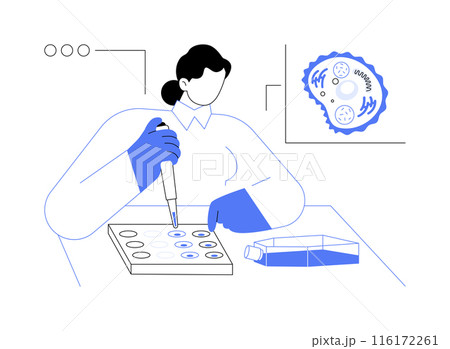 Cell culture test abstract concept vector illustration. Cell culture test abstract concept vector illustration. 116172261
