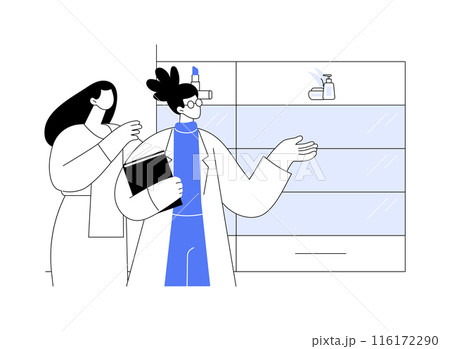 Drugstore makeup abstract concept vector illustration. 116172290