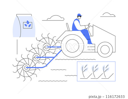 Sowing seeds abstract concept vector illustration. 116172633