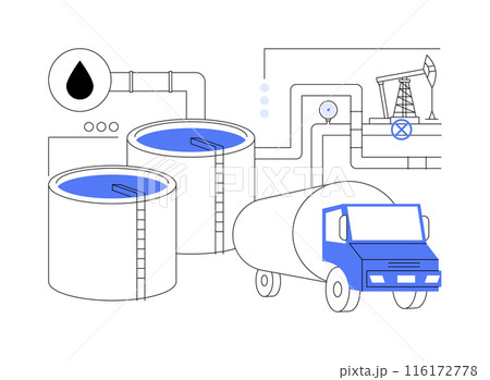 Oil tanks abstract concept vector illustration. 116172778