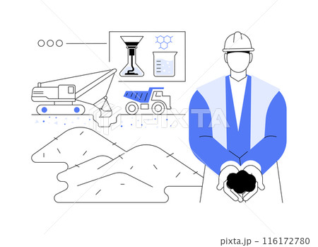 Tar sands abstract concept vector illustration. 116172780