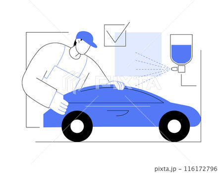 Automotive painting check abstract concept vector illustration. 116172796