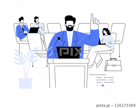 Local government meeting abstract concept vector illustration. Local government meeting abstract concept vector illustration. 116173369