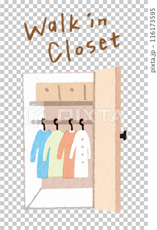 クローゼット　ウォークインクローゼット　洋服収納　収納家具　インテリア 116173595