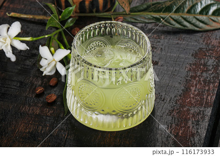 Alcohol limoncello drink in the glass Alcohol limoncello drink in the glass 116173933