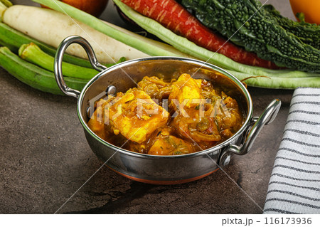 Indian cuisine - Butter Paneer with gravy 116173936