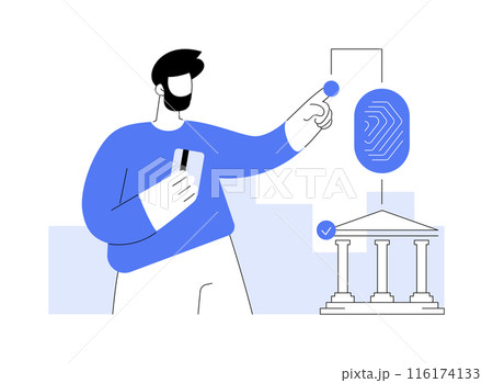 Biometric identification abstract concept vector illustration. Biometric identification abstract concept vector illustration. 116174133
