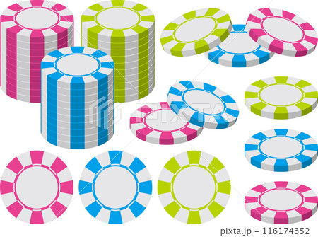 カジノチップのイラスト素材集 116174352