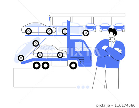 Car hauler abstract concept vector illustration. Car hauler abstract concept vector illustration. 116174360