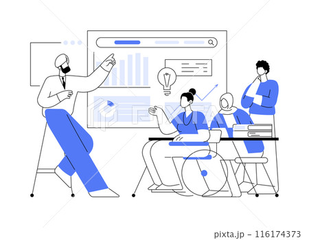 Diversity in a workplace abstract concept vector illustration. Diversity in a workplace abstract concept vector illustration. 116174373