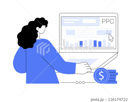 PPC campaign creation abstract concept vector illustration. PPC campaign creation abstract concept vector illustration. 116174722