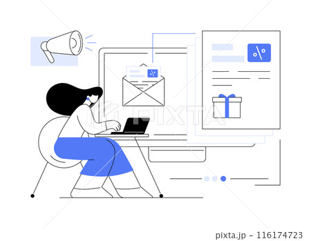 E-mail marketing abstract concept vector illustration. 116174723