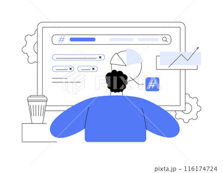 SEO specialist abstract concept vector illustration. 116174724