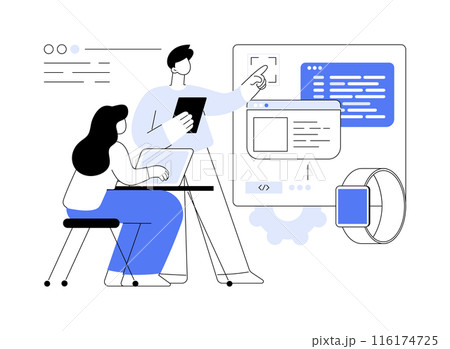 Wearable app development abstract concept vector illustration. 116174725