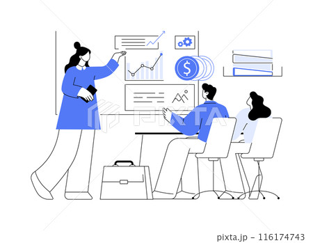 Project closure abstract concept vector illustration. 116174743