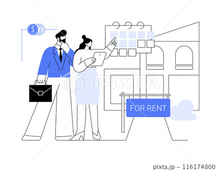 Renting a retail property abstract concept vector illustration. Renting a retail property abstract concept vector illustration. 116174800