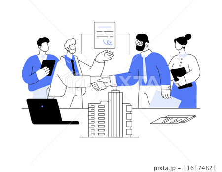Investing in real estate abstract concept vector illustration. 116174821