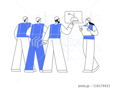 Workplace safety training abstract concept vector illustration. Workplace safety training abstract concept vector illustration. 116174915