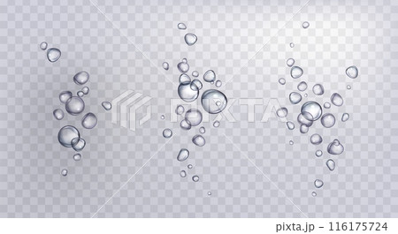 Underwater fizzy bubbles set 116175724