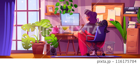 Remote work at home office Remote work at home office 116175784