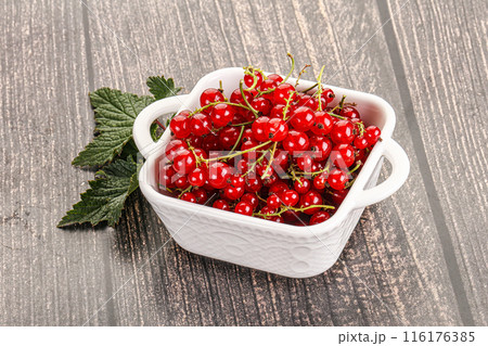 Sweet ripe red currant berries Sweet ripe red currant berries 116176385