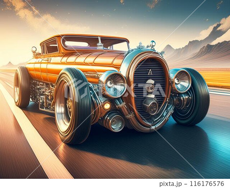 爆走する近未来のモンスターカー 爆走する近未来のモンスターカー 116176576