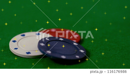 Image of stars falling over chips 116176986