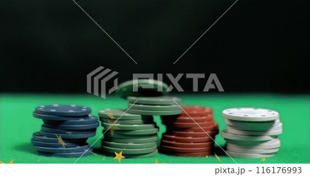 Image of stars falling over chips Image of stars falling over chips 116176993