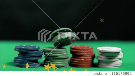 Image of stars falling over chips Image of stars falling over chips 116176996