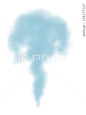 下から上へ昇っていく紺色の煙 116177127