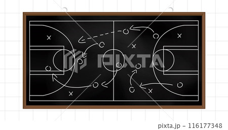 Image of game plan on board over white background 116177348