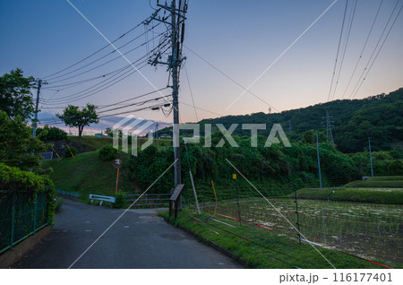 夕暮れの長閑な原風景 116177401