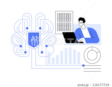 AI-Enhanced Actuarial Science abstract concept vector illustration. 116177729
