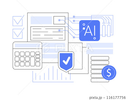 AI-Streamlined Claims Processing abstract concept vector illustration. 116177756