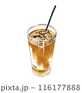アイスコーヒー【手描き水彩画】 116177888
