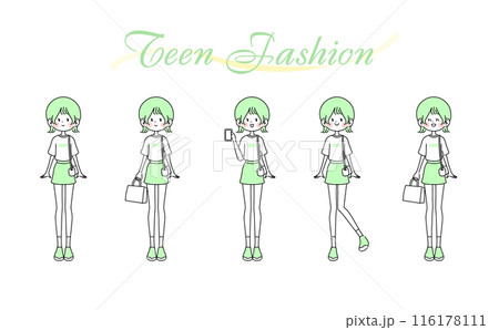 10代女の子のファッションセット 116178111