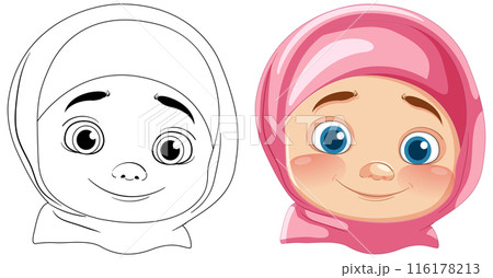 Cute Baby Girl in Hijab 116178213