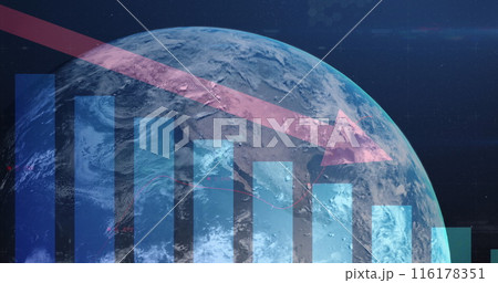 Image of financial data processing over globe Image of financial data processing over globe 116178351