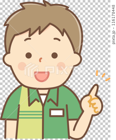 A part-time worker explaining the key points A part-time worker explaining the key points 116178448
