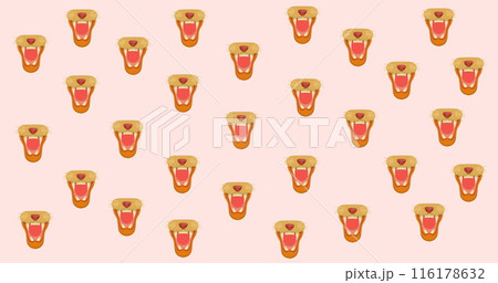 Image of lion maws over beige background Image of lion maws over beige background 116178632