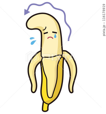 男性器をイメージしたバナナ　萎れたバナナ 116178919