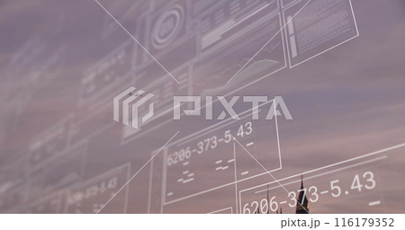 Image of data processing over london cityscape 116179352