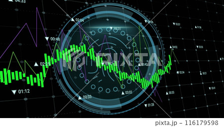 Image of data processing against cyber security text banner and biometric fingerprint scanner Image of data processing against cyber security text banner and biometric fingerprint scanner 116179598