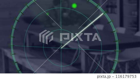 Image of radar scanning over caucasian couple kissing while sitting at dining table 116179753