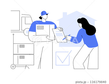 Delivery service isolated cartoon vector illustrations. Delivery service isolated cartoon vector illustrations. 116179840