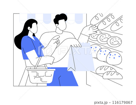 Bakery department isolated cartoon vector illustrations. 116179867