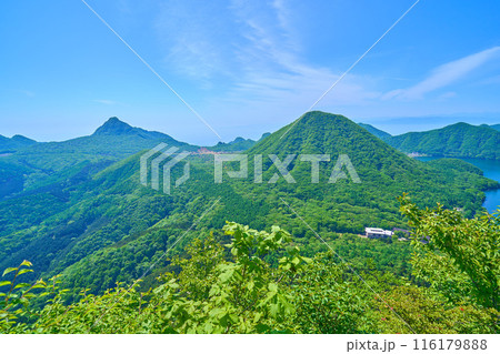 群馬県 榛名山(烏帽子ヶ岳)から南東側(榛名富士,相馬山,二ツ岳など)の眺望 群馬県 榛名山(烏帽子ヶ岳)から南東側(榛名富士,相馬山,二ツ岳など)の眺望 116179888