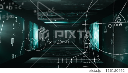 Image of data processing over black background 116180462