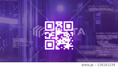 Image qr code in abstract pattern, dots connected with lines forming geometric shapes, numbers Image qr code in abstract pattern, dots connected with lines forming geometric shapes, numbers 116181239